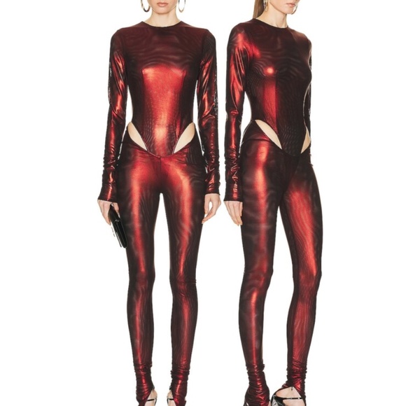 LaQuan Smith Pants - LaQuan Smith Hip Cut Out Jumpsuit in Red